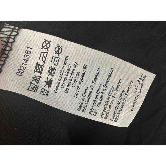 Avenue Top Womens Size 20 Black Short Sleeve Pleated Neck Front Tunic Shirt - Picture 3 of 5